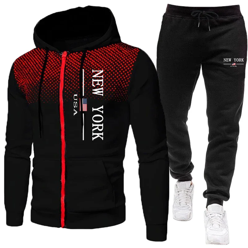Jacket Winter Clothing - Men's Jacket Tracksuit Casual Zip Hooded