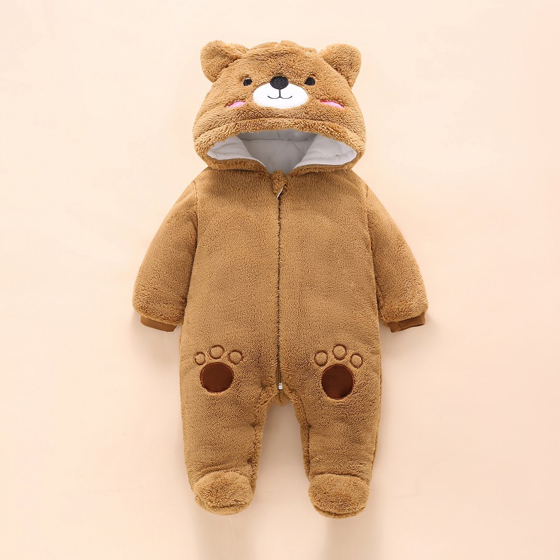 Winter Clothing For 1 Year Old Girl - 0-12M Baby Rompers Cute Bear Toddler