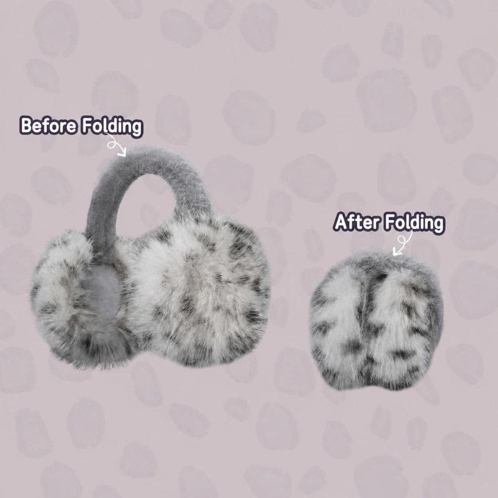 Ear Muff Foldable - Vintage Windproof Faux Fur Earmuffs Skin-Friendly