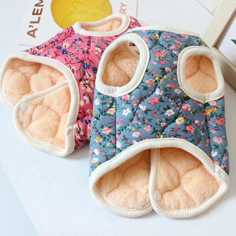 Winter Clothing Patterns - Winter Flower Pattern Pet Dog Clothing
