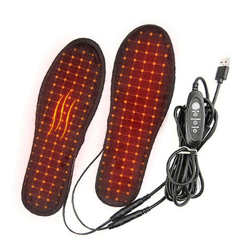 Heated Insole Rechargeable - Heated Boot Insoles USB Short Plush