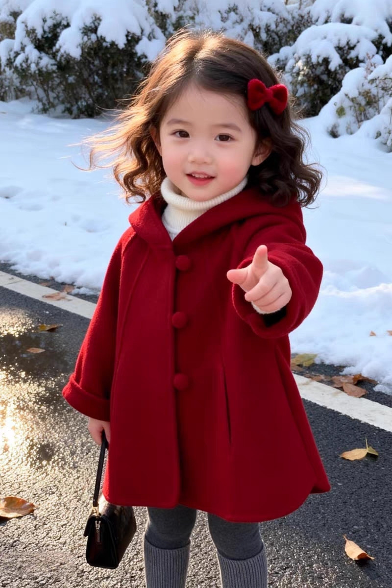 Girls Wool Coat Autumn Winter  - đánh giá và giá Winter Clothing For Baby Girl