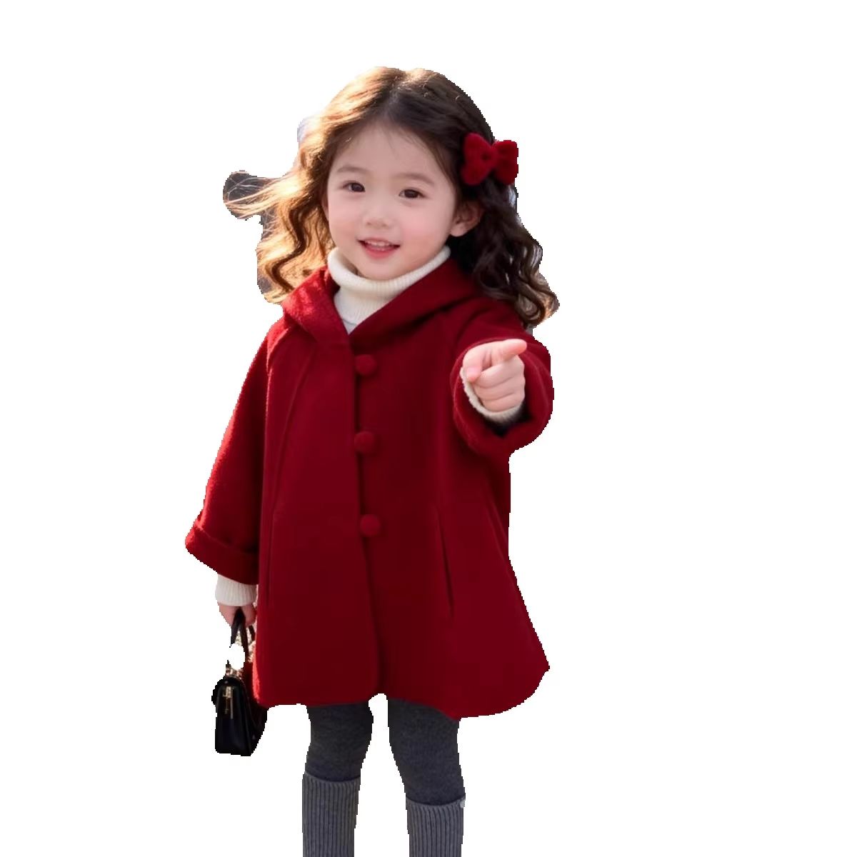 Girls Wool Coat Autumn Winter  - đánh giá và giá Winter Clothing For Baby Girl