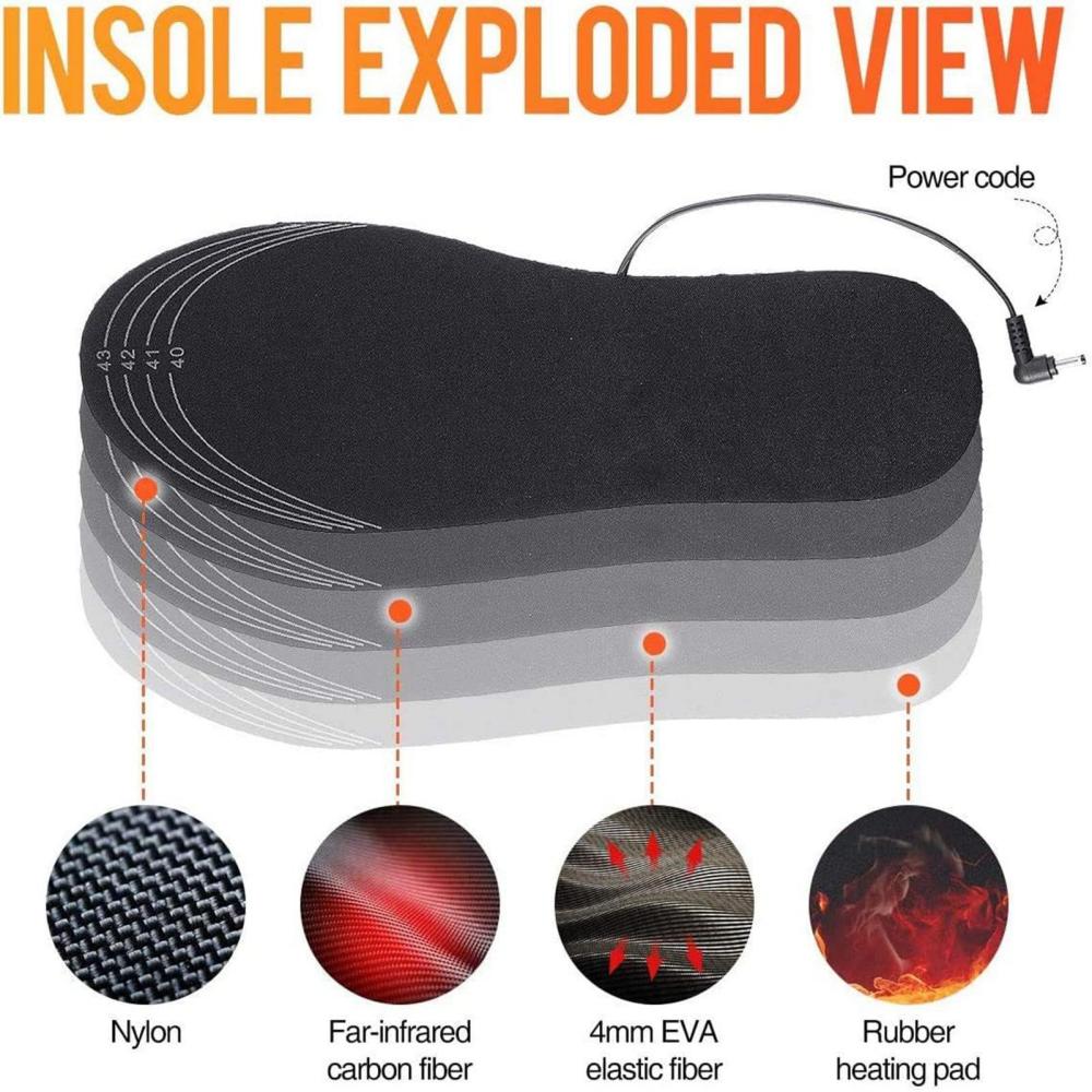Tolex USB Rechargeable Heated  - đánh giá và giá Heated Insole Rechargeable