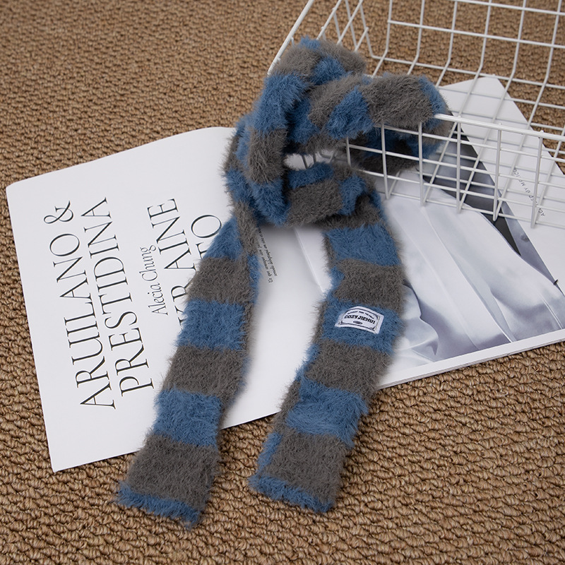 Y2k Striped Plush Narrow Long  - đánh giá và giá Y2K Winter Clothing