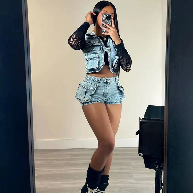 Streetwear Denim Festival Outf - đánh giá và giá Y2K Winter Clothing