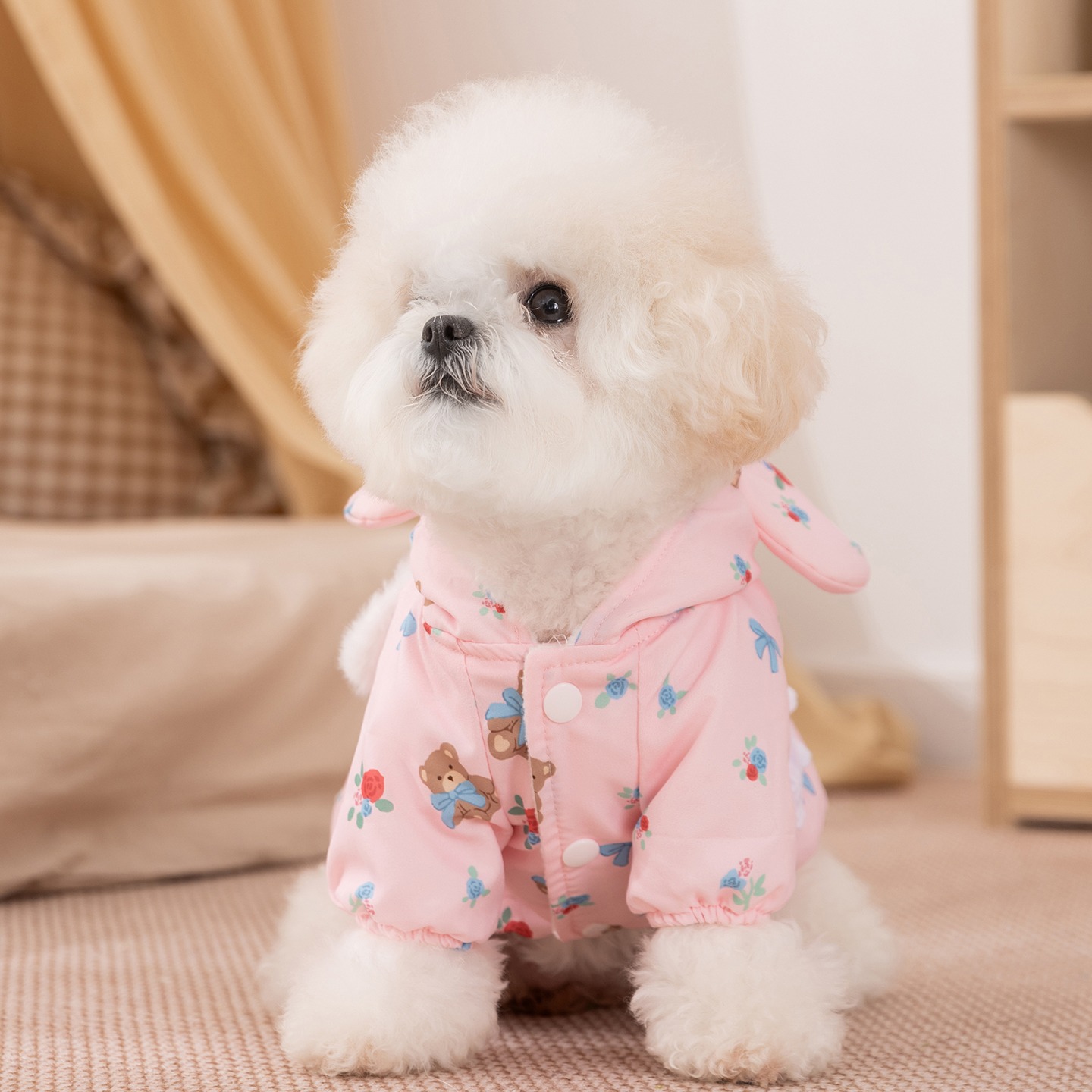 Winter Rose-patterned Dog Clot - đánh giá và giá Winter Clothing Patterns