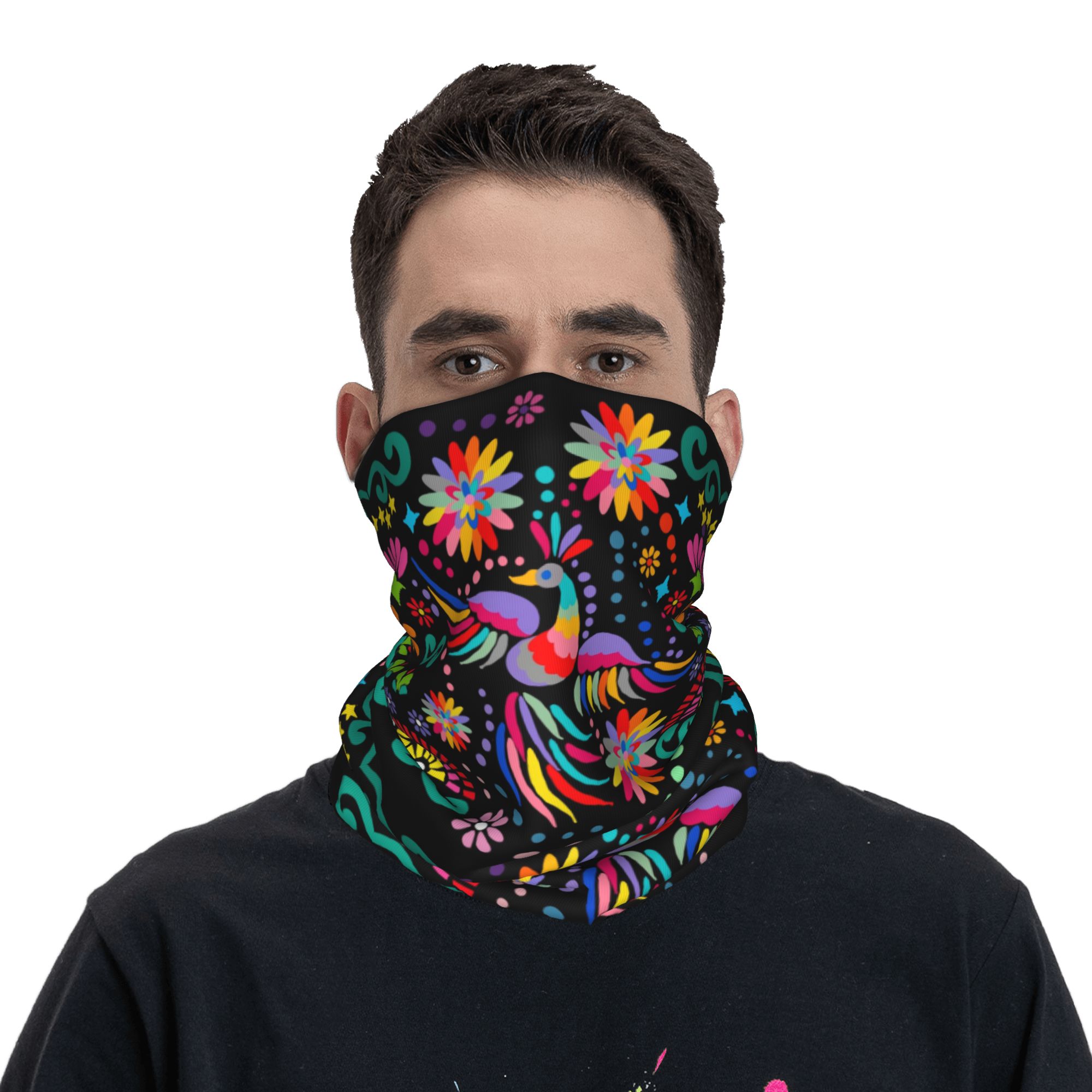 Custom Mexican Floral Flower T - đánh giá và giá Neck Gaiter Fleece