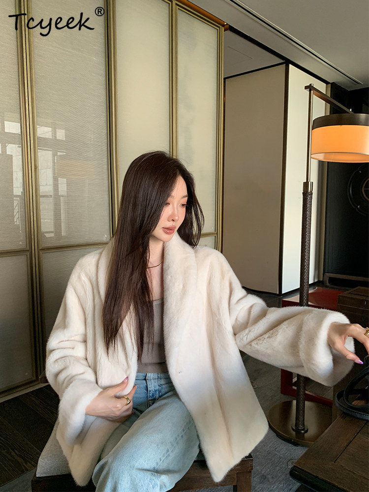 Tcyeek Natural Mink Fur Coat W - đánh giá và giá Winter Clothing Label