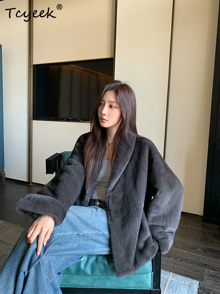 Tcyeek Natural Mink Fur Coat W - đánh giá và giá Winter Clothing Label