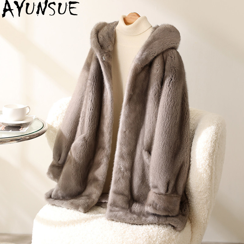 AYUSNUE Luxury Natural Mink Fu - đánh giá và giá Winter Clothing Label