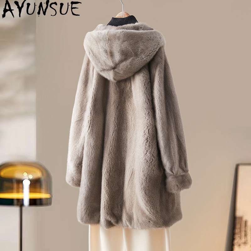 AYUSNUE Luxury Natural Mink Fu - đánh giá và giá Winter Clothing Label